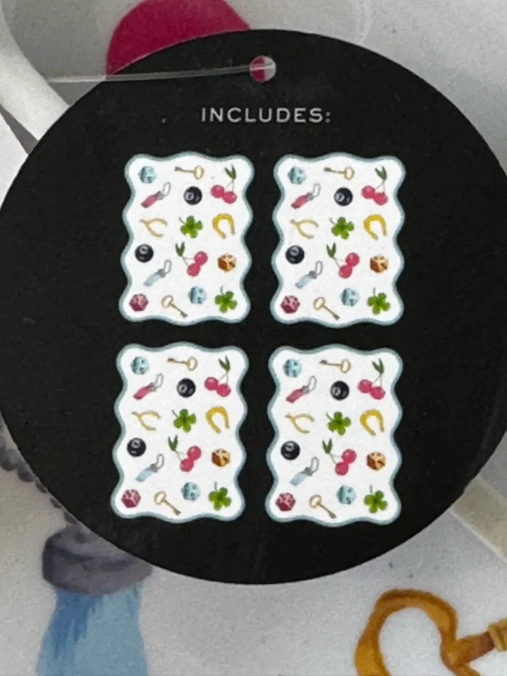 NWT Nicole Miller Home Melamine Set of 4 Appetizers Plates 6.5”x9”